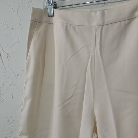 ModCloth Business Officewear High Waisted Wide-Leg Cream Trousers Pants Sz 14 - Picture 8 of 14